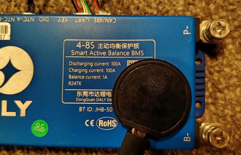 BMS Inteligent DALY Smart Active Balance 4S-8S 100A (12V-24V) + Display + Wi-Fi/BT