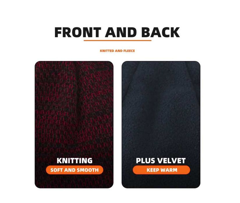 Плетена топла шапка WRELS I Двустранна, топла, мека, удебелена