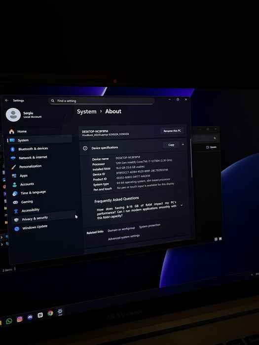 Laptop Asus VivoBook S15