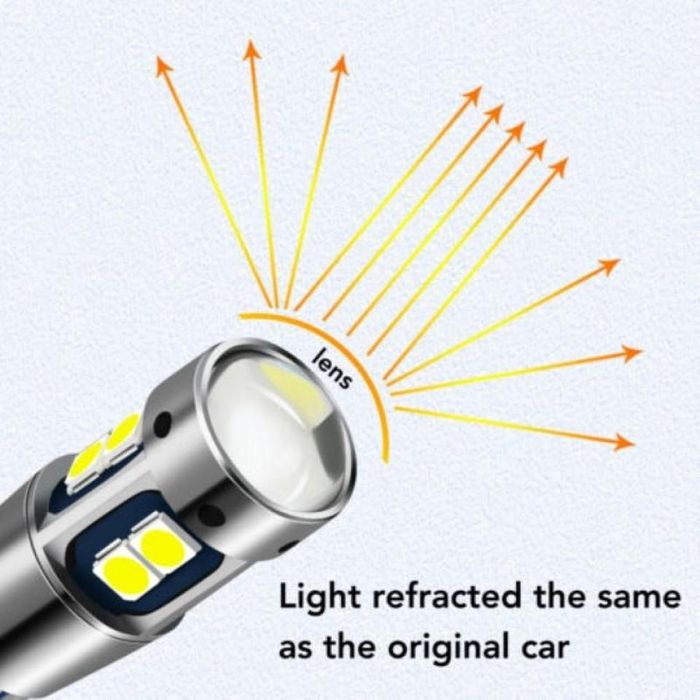 комплект 2броя led диодни габаритни крушки flyseen fls6003, t10  ...