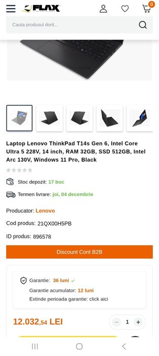 SIGILAT OKAZIE Lenovo Thinkpad T14s Gen 6 Core Ultra 32GB 512