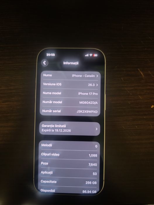 iPhone 17Pro  256GB 100%