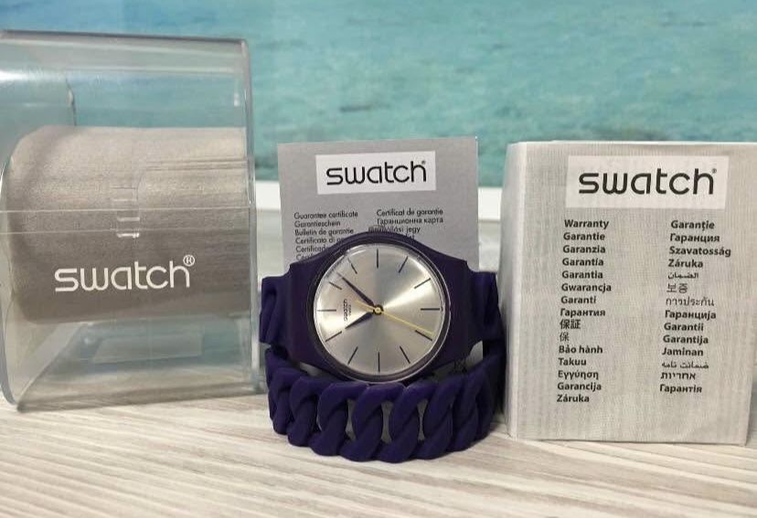 Ceas dama SWATCH nou, GV127, mov, rezistent la apa