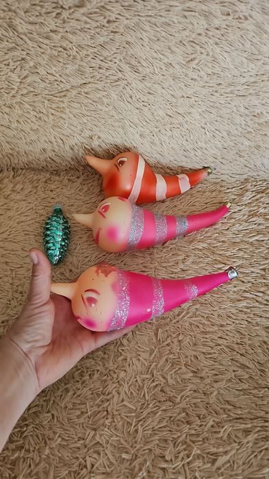 Еслочные игрушки стеклянные