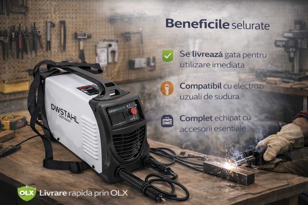 Aparat sudura invertor MMA Deutsche Stahl 350A – putere mare, compact