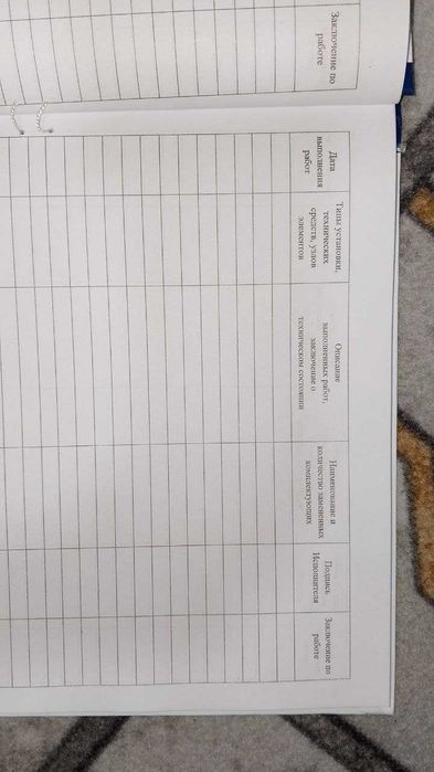 Журналы регистрации работ по техобслуживанию и текущему ремонту