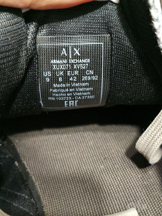 Оригинальные кроссовки Armani Exchange