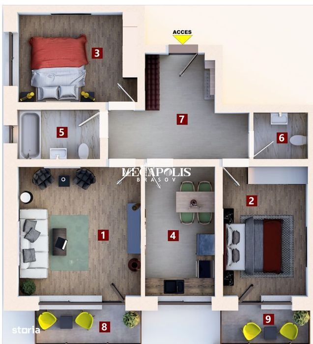 Apartament 3 Camere Decomandat-2 Bai/ 2026/ TVA inclus — fotografia 1