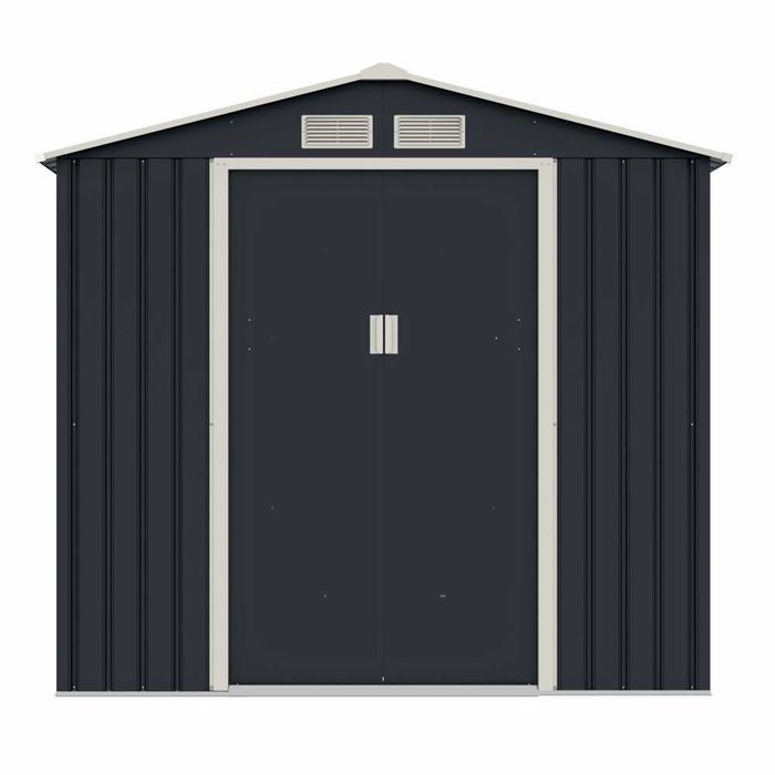 Casuta magazie gradina 213x131x195 cm, usi culisante si baza metalica