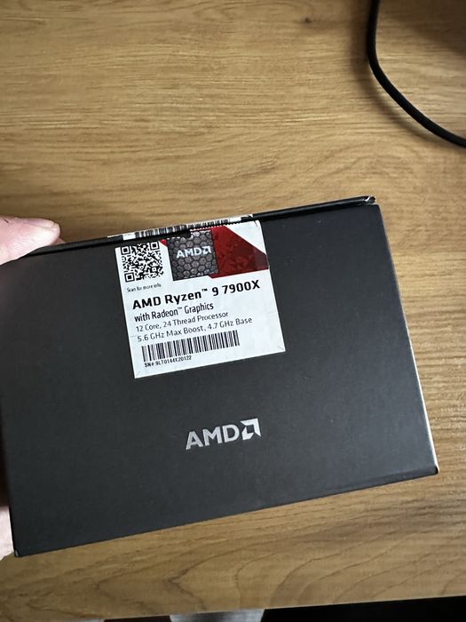 AMD Ryzen 9 7900X – 12 ядра / 24 нишки, AM5, 5.6 GHz, с кутия
