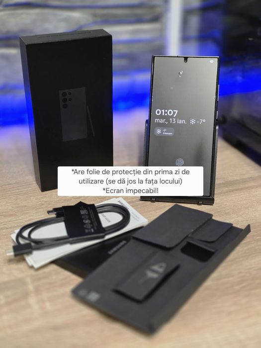 Samsung Galaxy S24 Ultra, 256GB, 12GB RAM, Negru, Ca Nou, Preț fix!