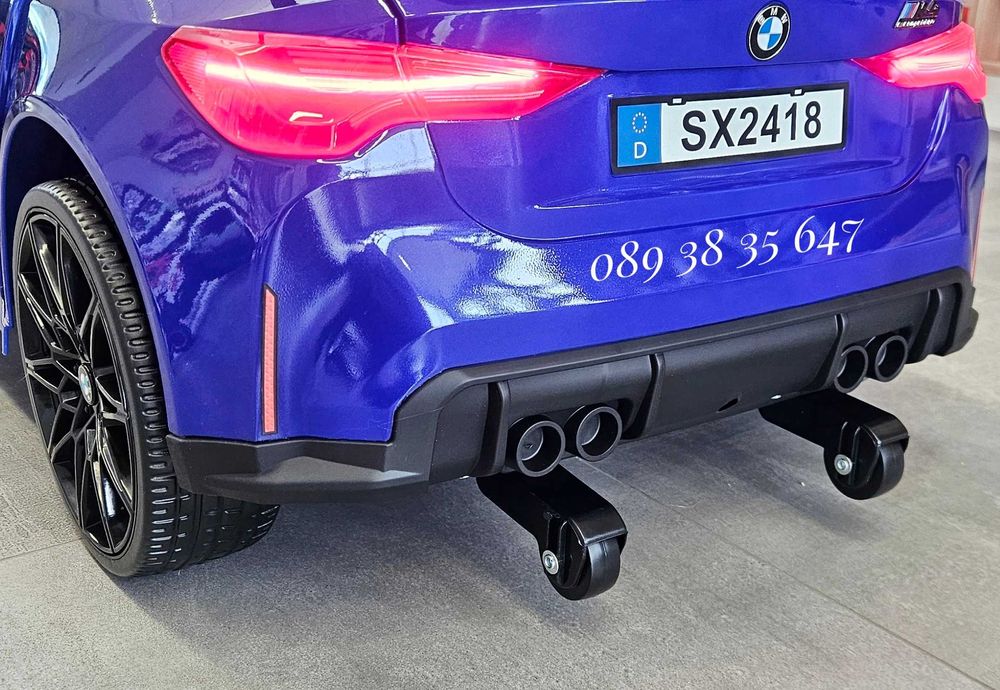 ТОП ЦЕНА!НОВО!Акумулаторна кола BMW M4 с 12V,EVA гуми,кожена седалка