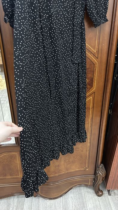 Платье горошка с запах