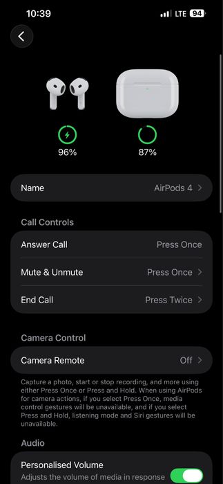 Apple AirPods 4 ( fără ANC )  - NEGOCIABIL-