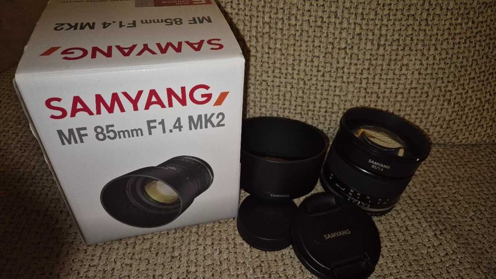 Обектив Samyang MF 85 mm f/1.4 MK2 за Nikon F – Като нов, с чип!