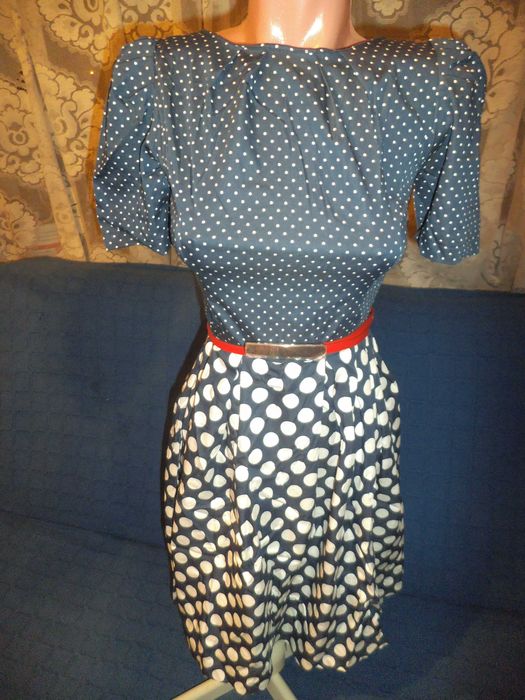 Rochie ladonna dots mirage darkblue