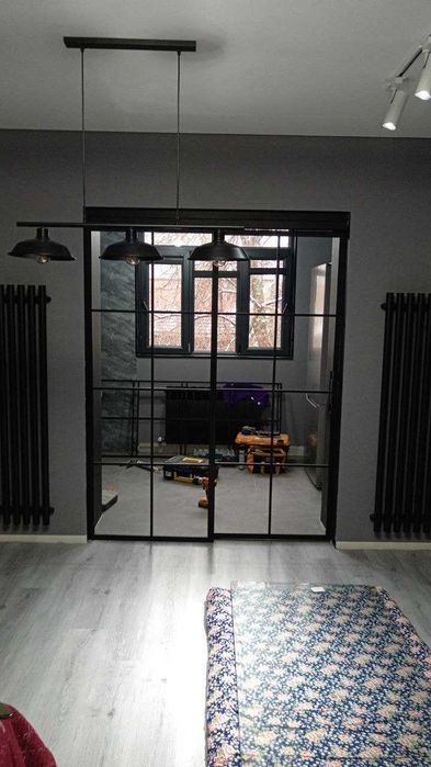 Surma eshiklar loft stilda/peregorotkalar/dushavoy kabinalar