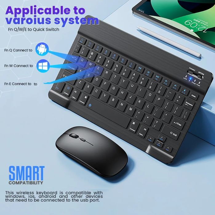Set tastatura si mouse Bluetooth