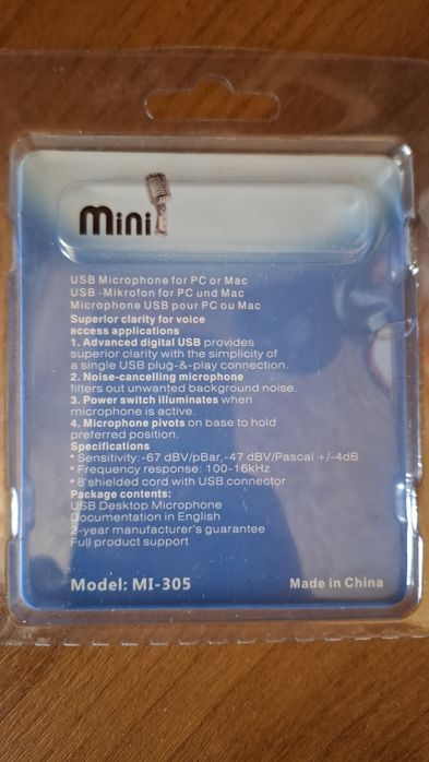 Мини-микрофон для ПК USB MI-305