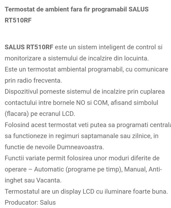 Termostat fără fir Salus