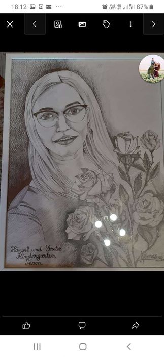 Portrete in creion sau  acryl