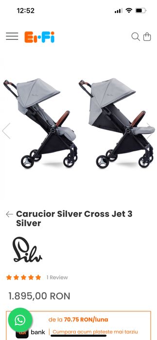 Vand carucior 1500 lei, usor negociabil