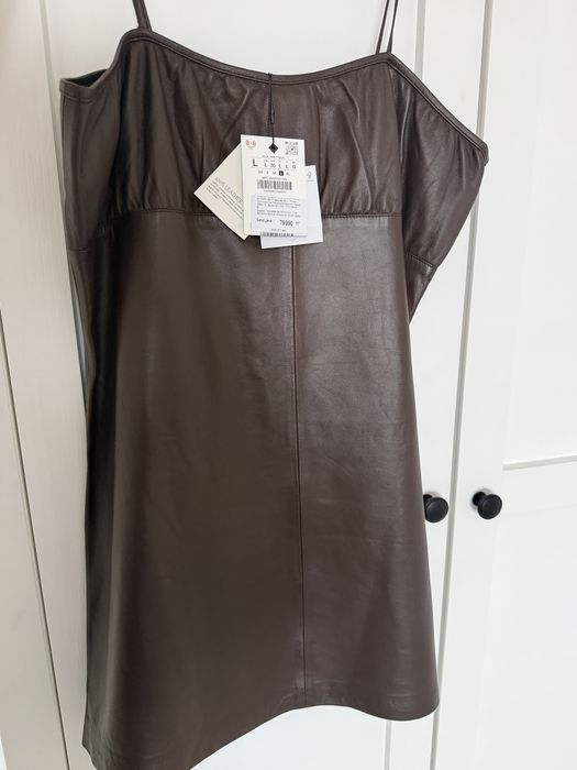 Платье кожаное Зара