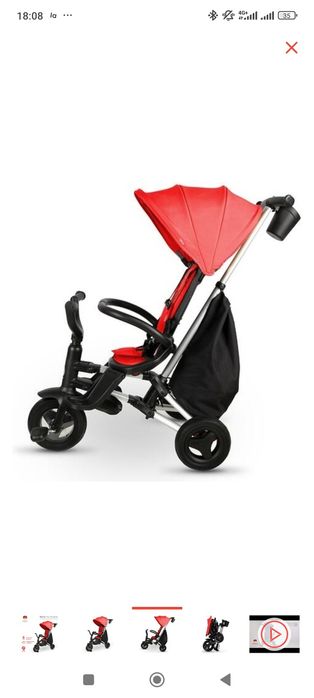 Детский складной велосипед-коляска