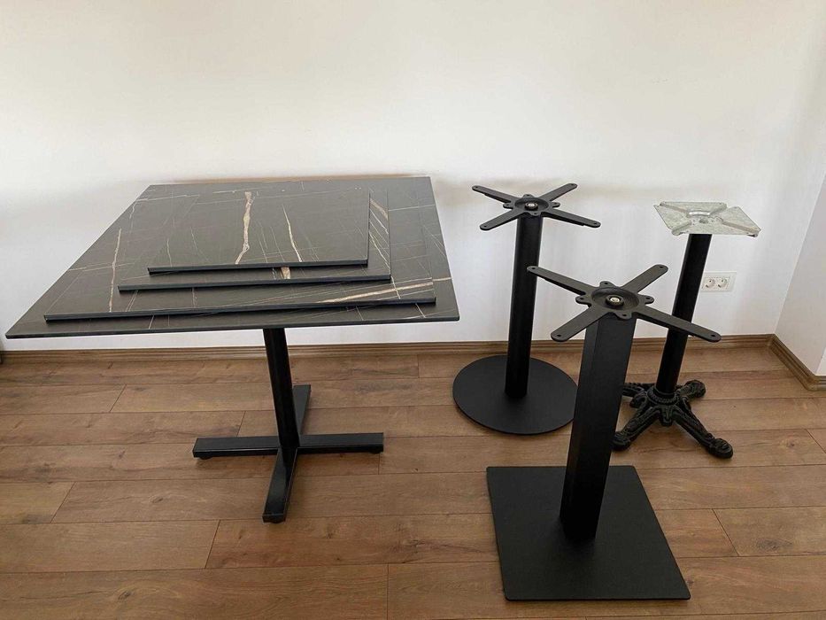 Mese de bar, baze metalice picior masa înaltă HoReCa cocktail blat HPL