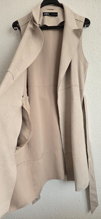 Нов. Дамски елек от изкуствен велур на   Zara