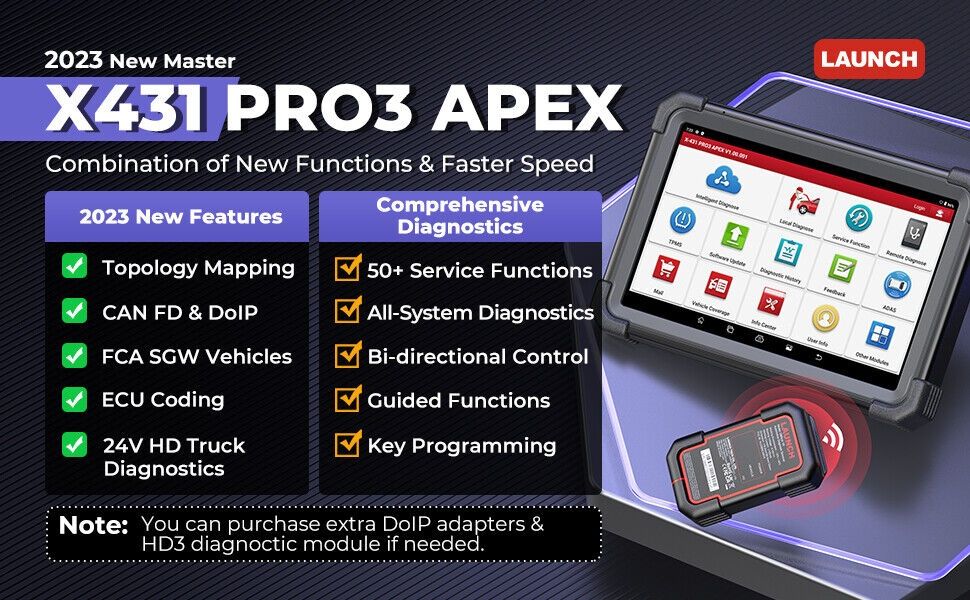 Launch X431 PRO3 Apex