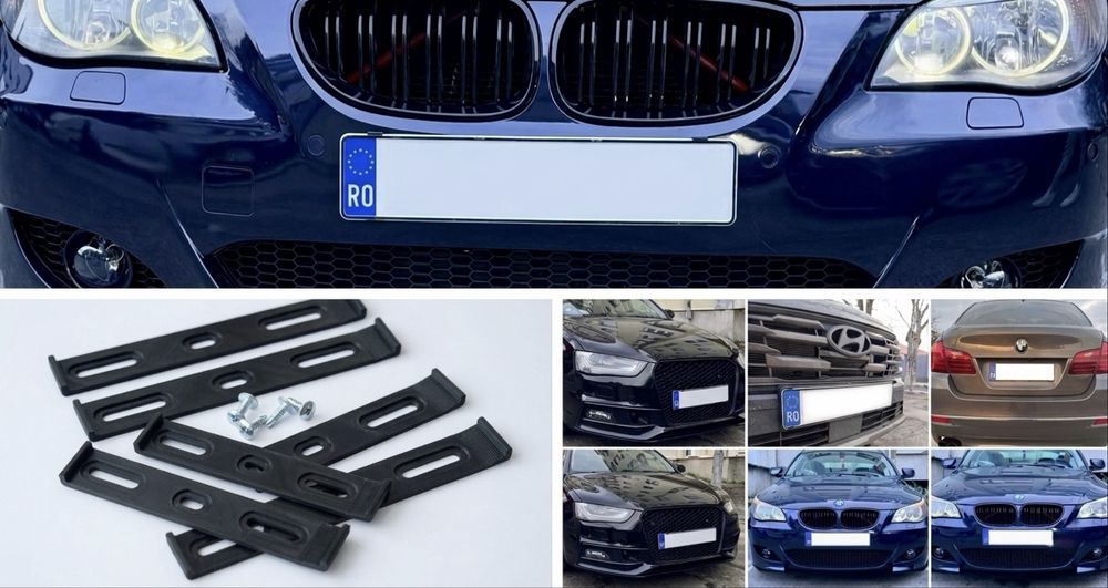 SUPORT Prindere NUMAR AUTO Slim - Set 4 buc