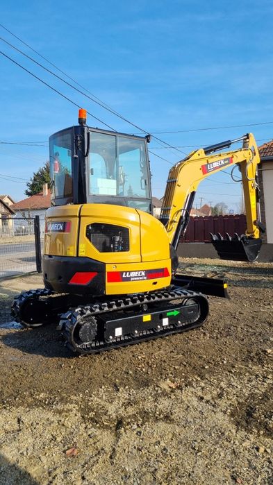 Miniexcavator Lubeck Ex391pro Nou Motor Yanmar Euro 5 Garanție 2 ani