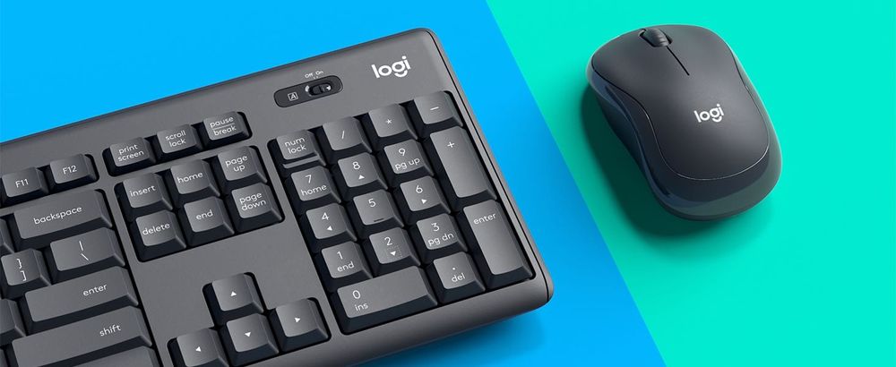 LOGITECH MK295 Бесшумный беспроводной комплект!Cрабатывают на 90% тише