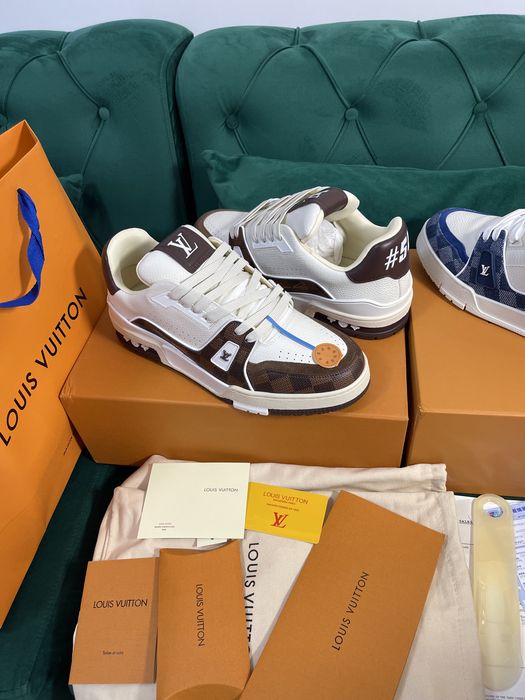 Adidasi Louis Vuitton piele naturala 100% Full Box colectie noua