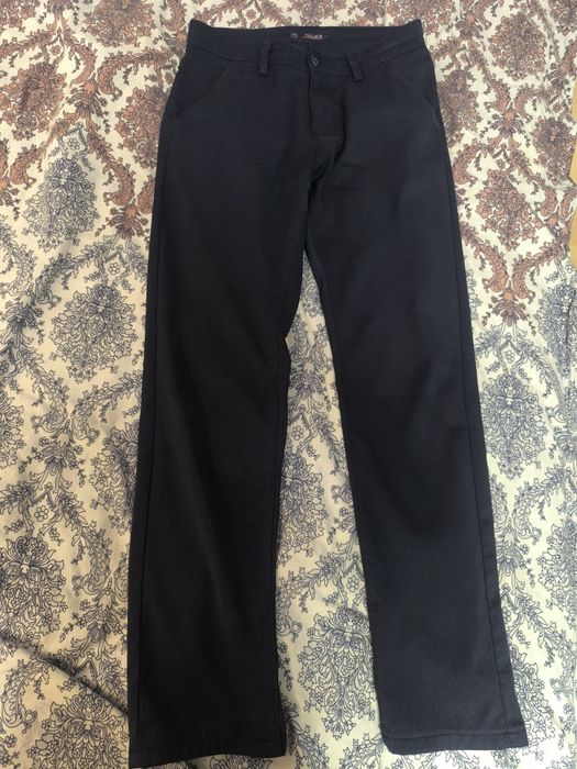 Х/б штаны (фасон как джинсы),темно-синие, разм. 48