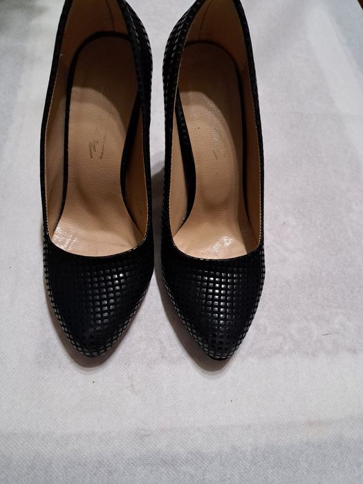 Pantofi femei  negri, alb cu negru