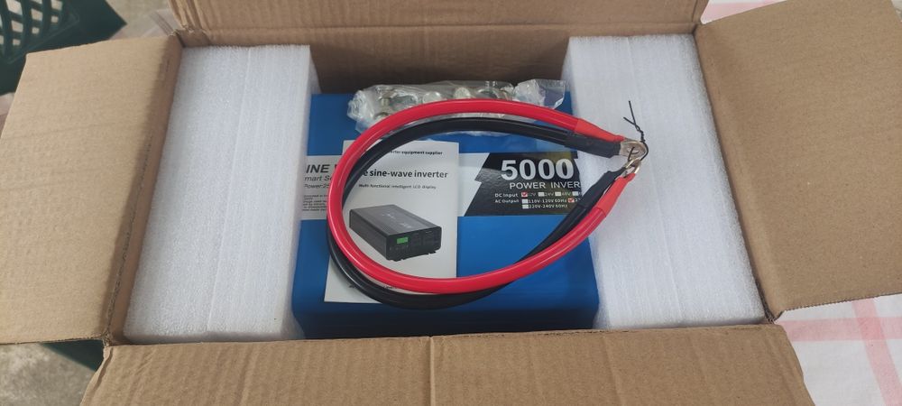 Invertor POGROW cu unda sinusoidala Pura (ca la domiciliul dvs) DC 12v/Ac220v Putere 5000 w