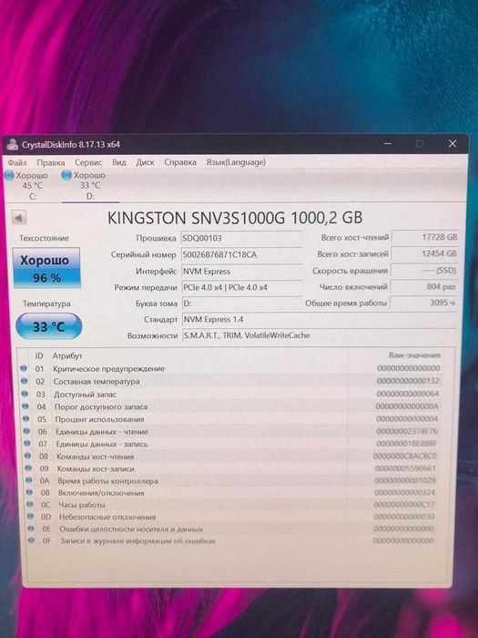 SSD 1TB Kingston NV3 1TB