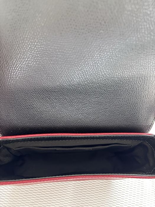 Geanta Musette piele naturala rosie