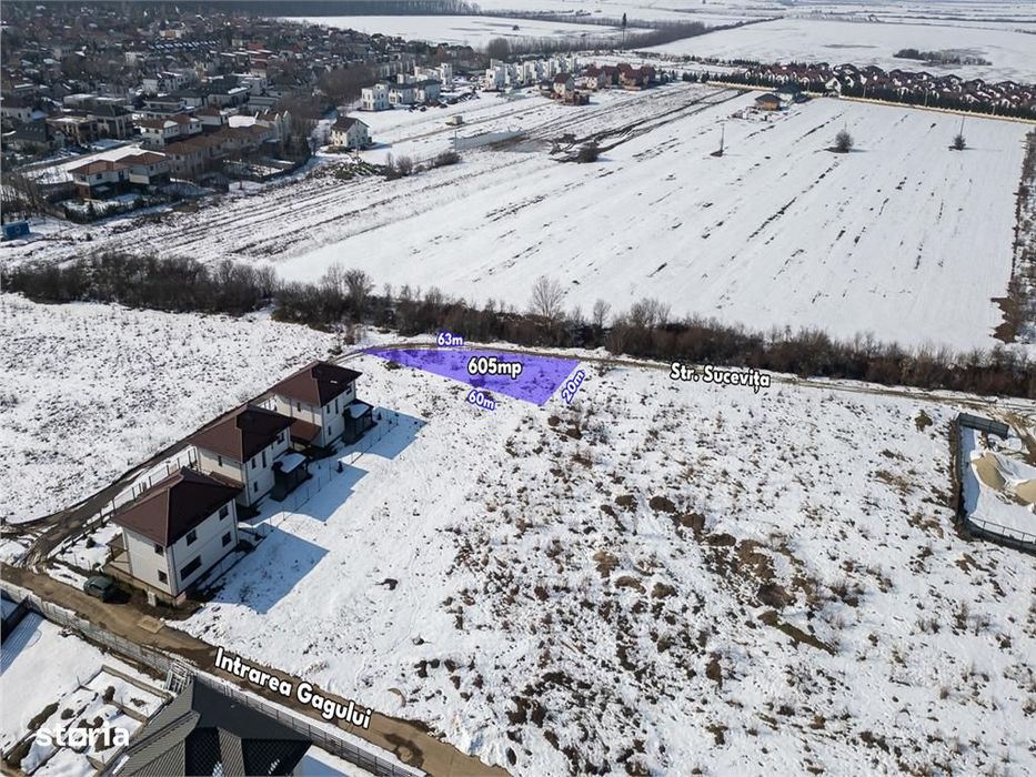 Corbeanca - Paradisul Verde,Teren  605 Mp,Deschidere 63 M,Utilitati