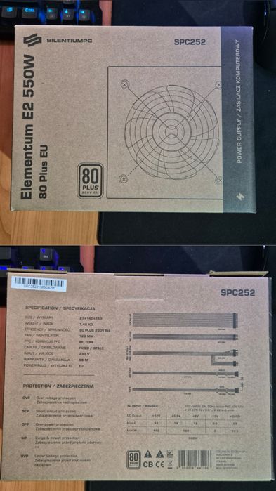 Sursa Elementum E2 550w certificare 80+ white