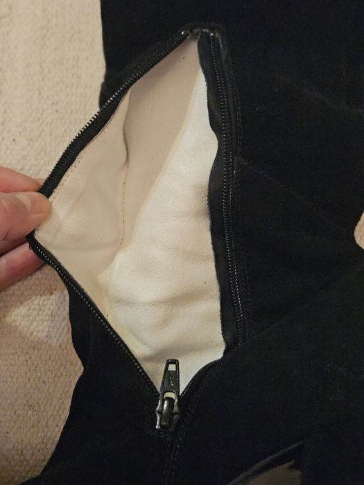 Cizme piele intoarsa negru mas 37