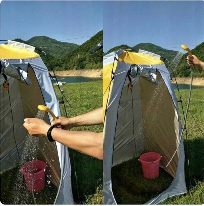 Dus Camping drumetii cu pompa de Apa 12V pentru Voiaj