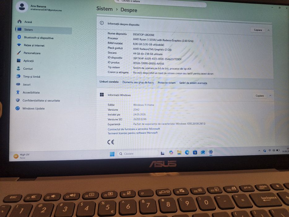 Proprietar vand Laptop ASUS VIVOBOOK( M509D )