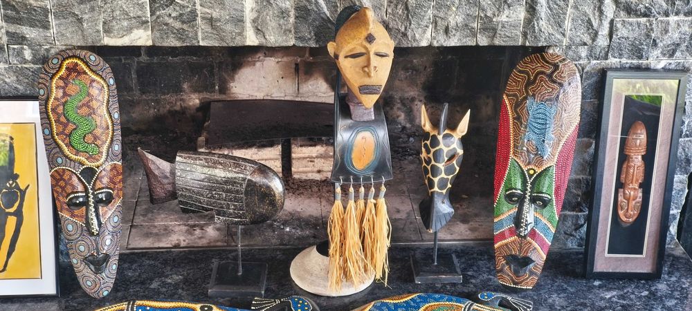 Декорация маска туземец жираф гущер