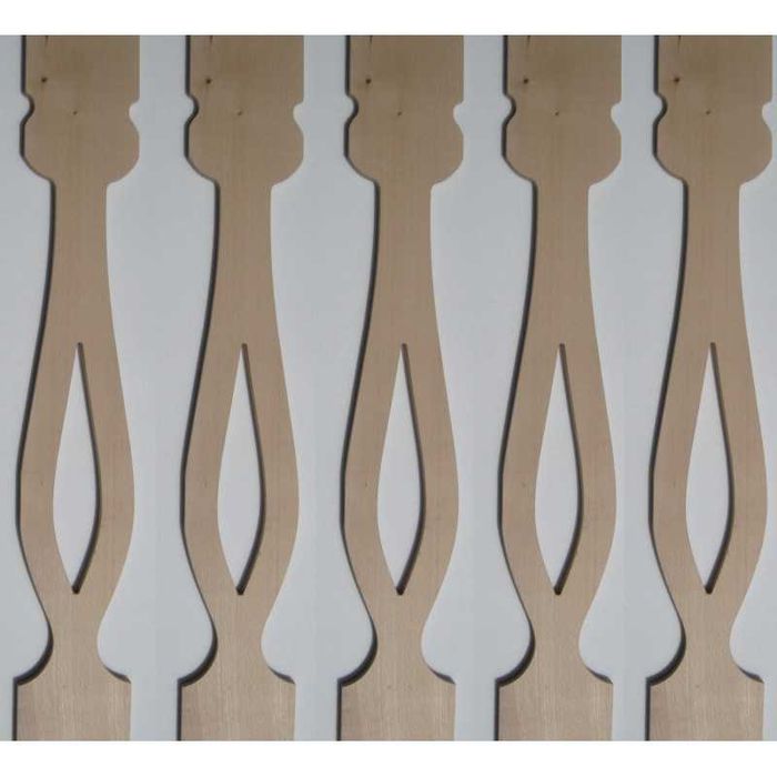 Балюстри дървени плоски.