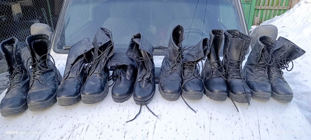 берцы военные кожанные