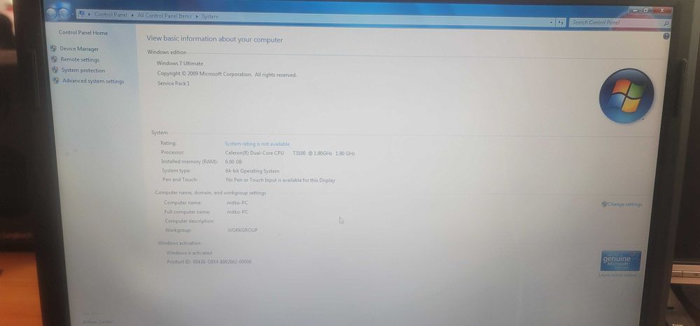E mashines /Acer/ G720  18 инчов