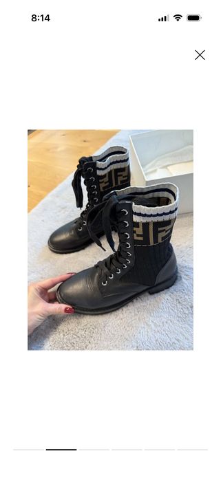 Кожени боти Fendi